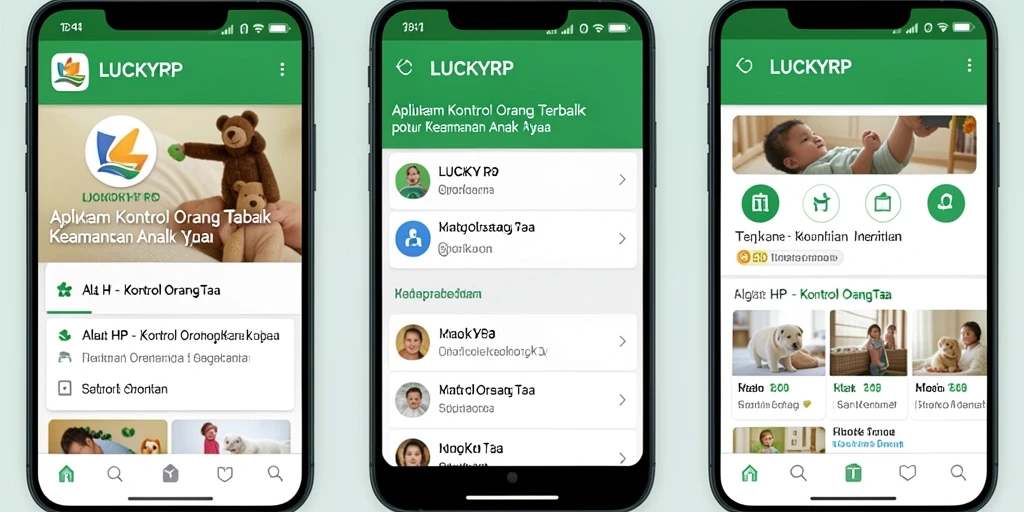 Antarmuka sederhana dan intuitif LUCKYRP untuk kontrol orang tua.