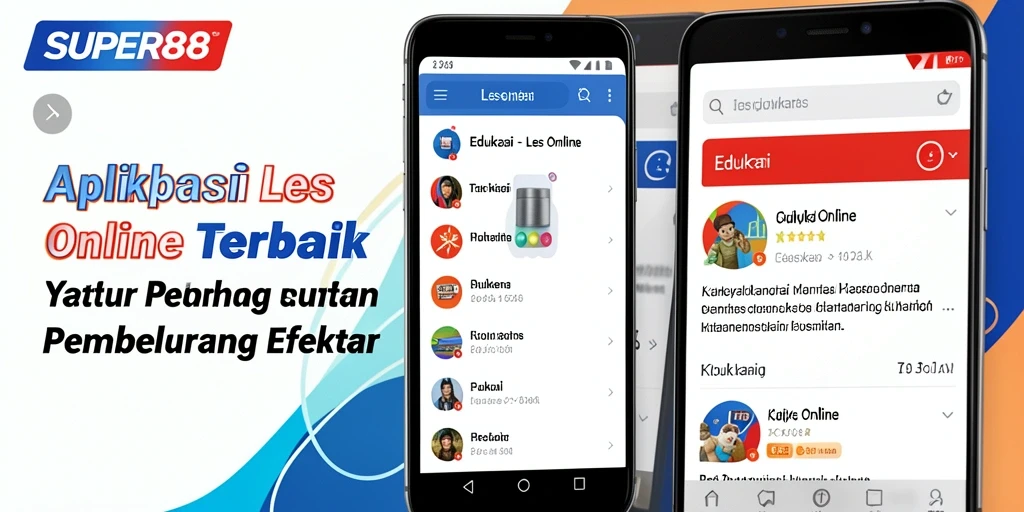 Antarmuka pengguna SUPER88 yang intuitif dan mudah digunakan untuk Les Online.
