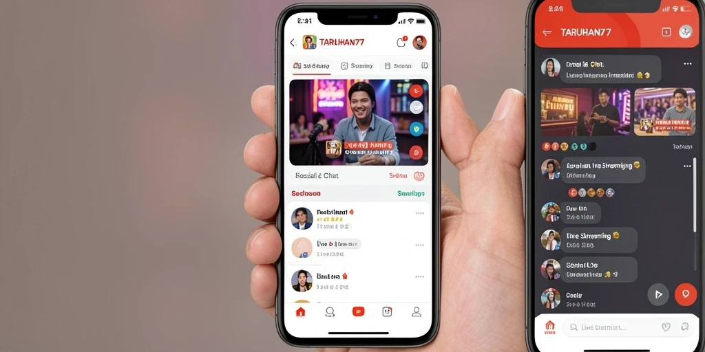 Antarmuka TARUHAN77 yang modern dan interaktif untuk Live Streaming.