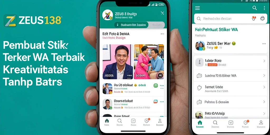 Tampilan antarmuka user-friendly dari ZEUS138 untuk membuat stiker WA.